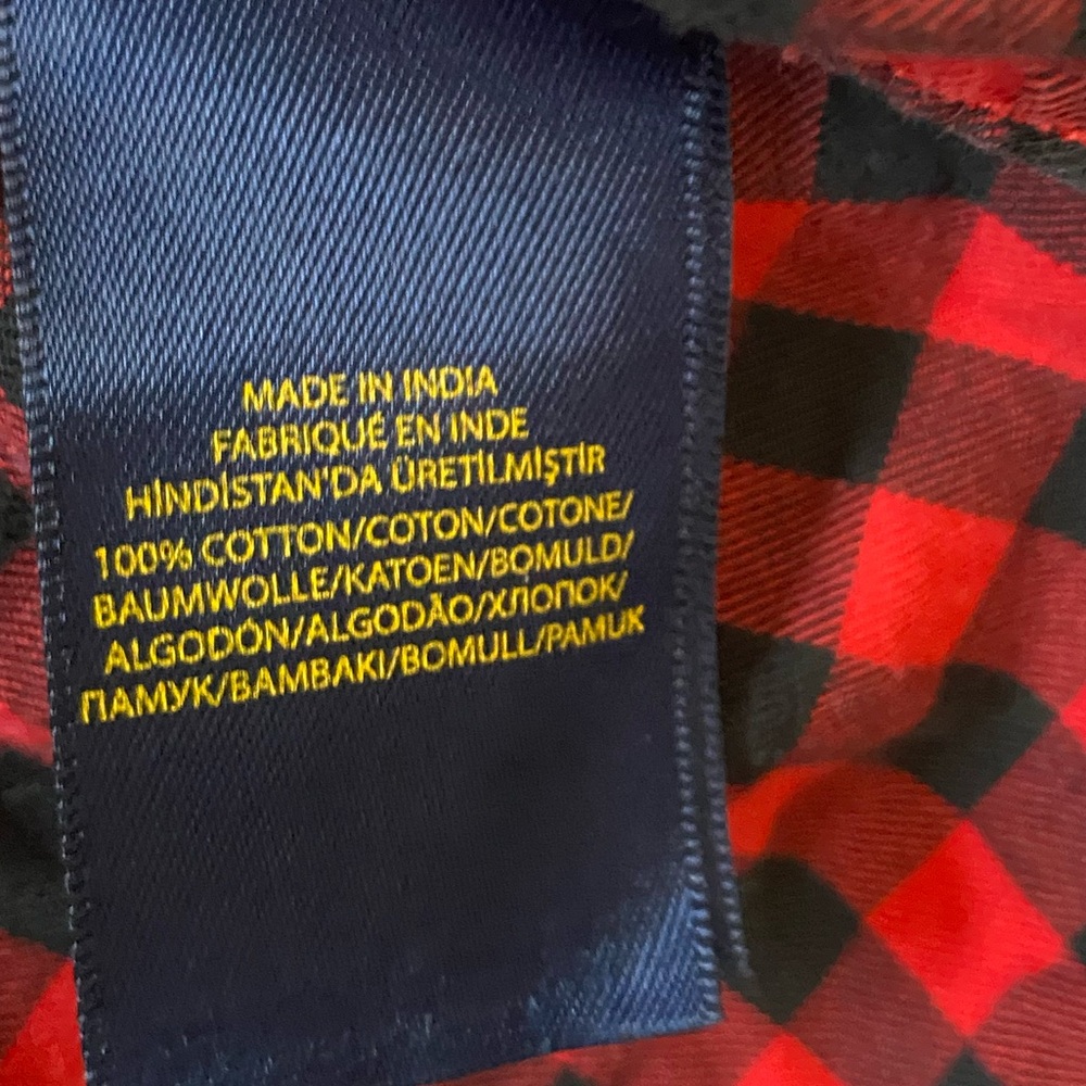 Polo Ralph Lauren 100% Cotton Red Black Check Casual Button Down Shirt Boys 6 - Picture 7 of 10